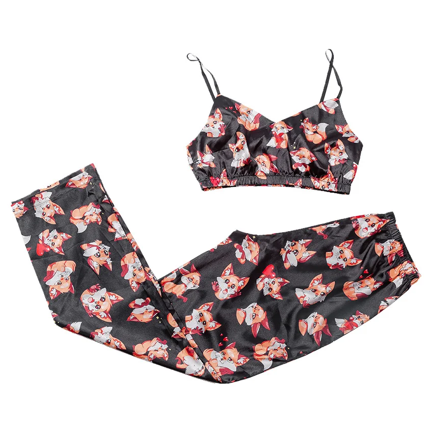 Title 5, Trend Printing Underwear Suspender Pajamas Suit