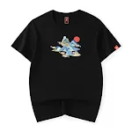 T-shirt estivo da uomo in stile cinese con ricamo a maniche corte. Perfetto per l'estate, fresco ed elegante, un design unico e traspirante per il caldo. — foto 7