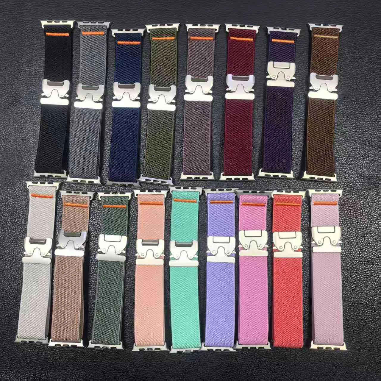 Title 8, Watch strap with stitching, parachute buckle, e...