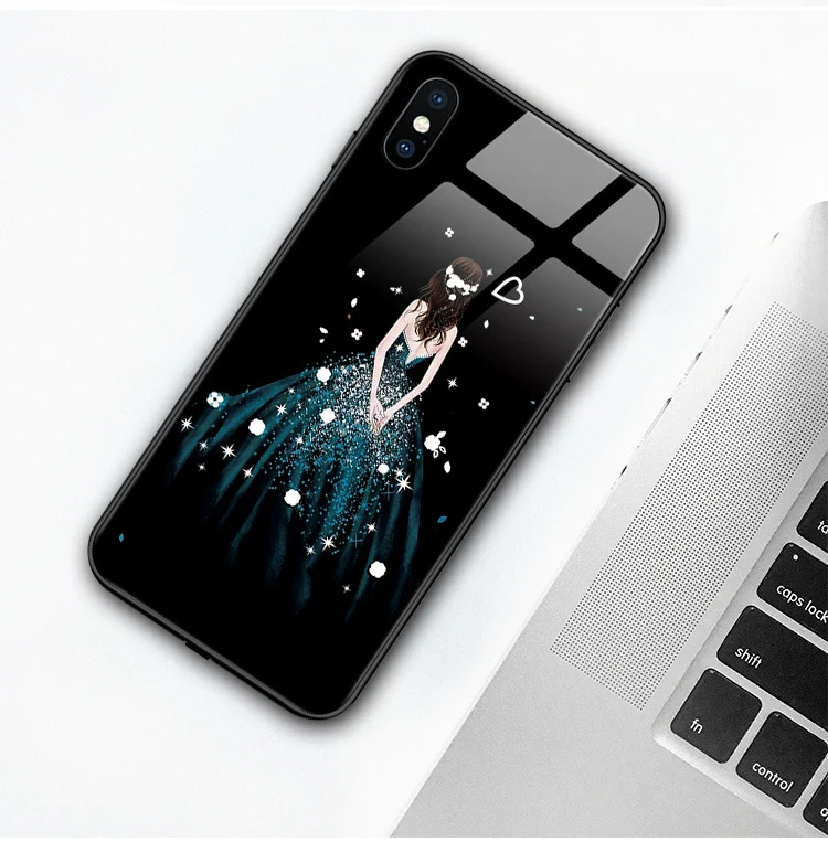 Title 2, Voice-activated Call Flashing Glass Phone Case....