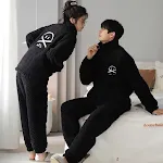 Flannel Couple Pajamas Men's Autumn and Winter Thickened Keep Warm New Zipper Cardigan Cute Coral Fleece Homewear. Stay — photo 10
