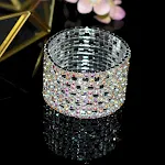 Pulseira elástica com strass, multicamadas, estilo europeu e americano. Adicione brilho e sofisticação ao seu visual! — foto 14
