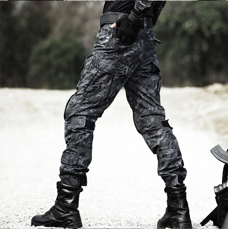Four Seasons Military Tactical Pants CP Camouflage Black Python Pattern Frog Pants Overalls. Durable, comfortable, ideal — photo 10