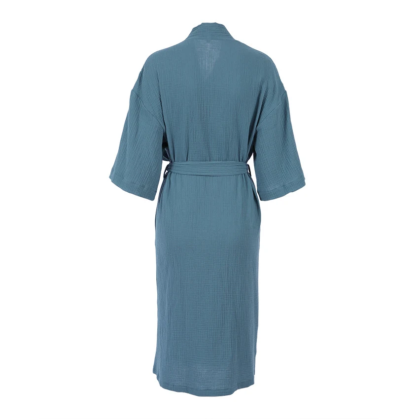 Title 6, Cotton Robe Cardigan Tie Loose Comfort Crepe Lo...