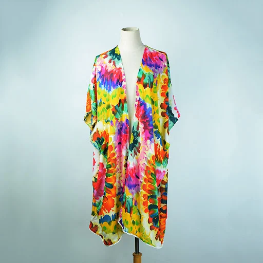 Title 2, Womens Fashion Printed Beach Skirt Cardigan Wi...