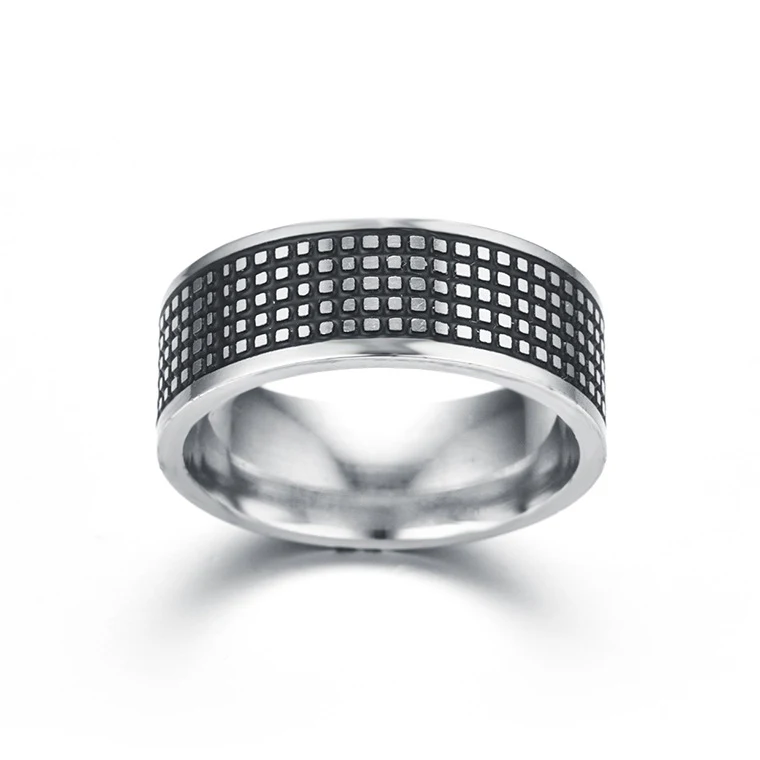 Title 5, Anel Vintage de Aço Titânio Masculino, design c...