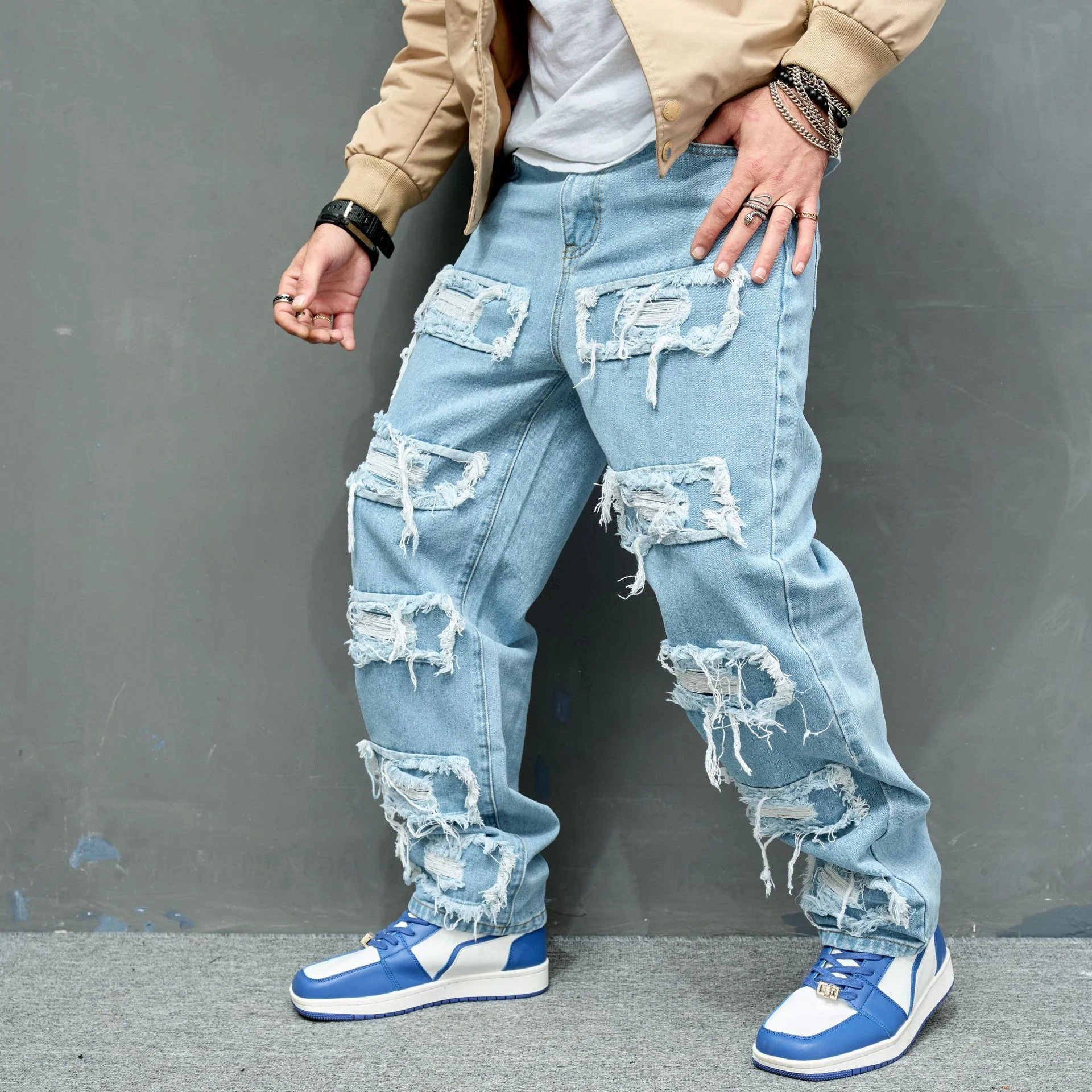 Title 4, Mens Jeans Worn Stretch Slim Fit. Comfortable ...