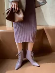 Sapatos de salto alto pontudos em couro bovino para mulheres. Sofisticação e elegância para realçar seu estilo e desfrutar de conforto duradouro. — foto 10