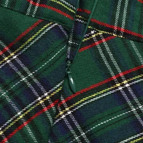 Women's High Waist Casual Loose Slimming Plaid Skirt, offering a comfortable, flattering fit and a stylish look, perfect — photo 5