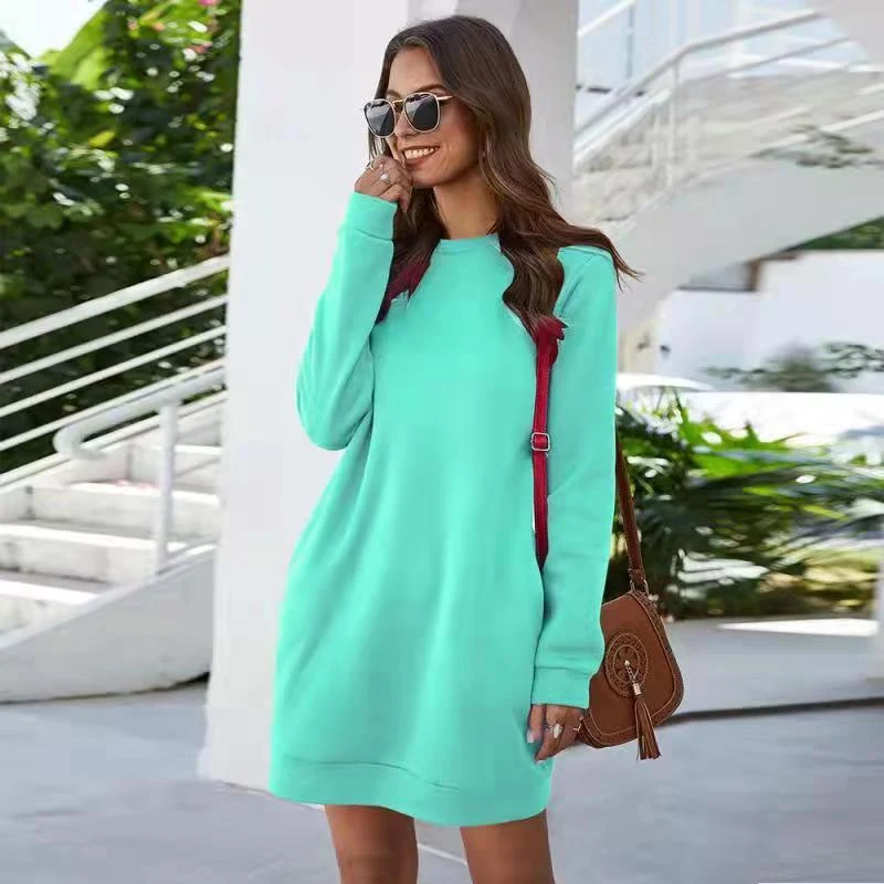 Women's Round Neck Long Sleeve Dress Sweater, offering comfort and style for any occasion, perfect for everyday wear or — photo 2