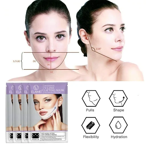 Title 6, Double Ear Mask With Small V Face Design for De...