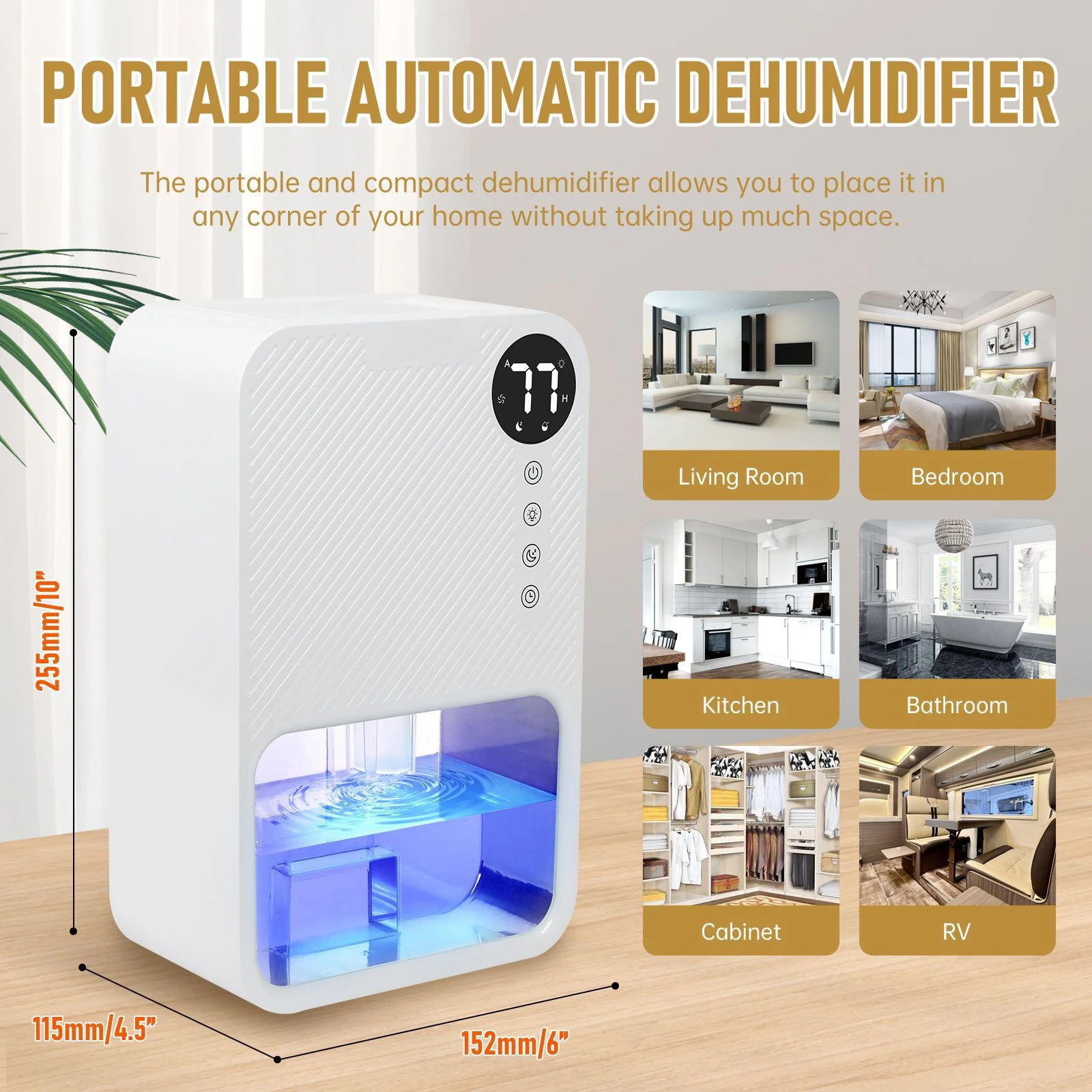 Title 17, Small Household Dehumidifier for Bedroom Mini A...