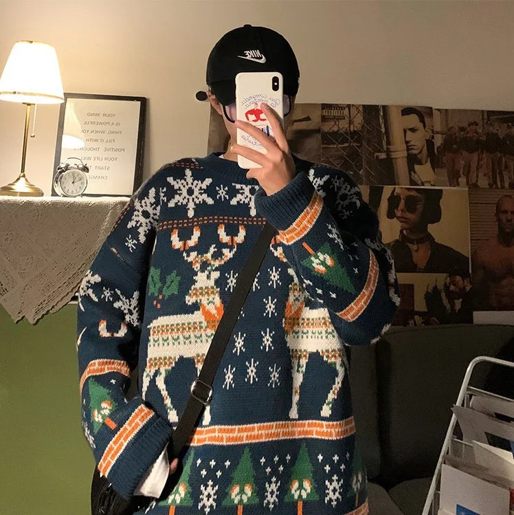 Title 8, Mens Christmas Sweater Loose Pullover Warm and...