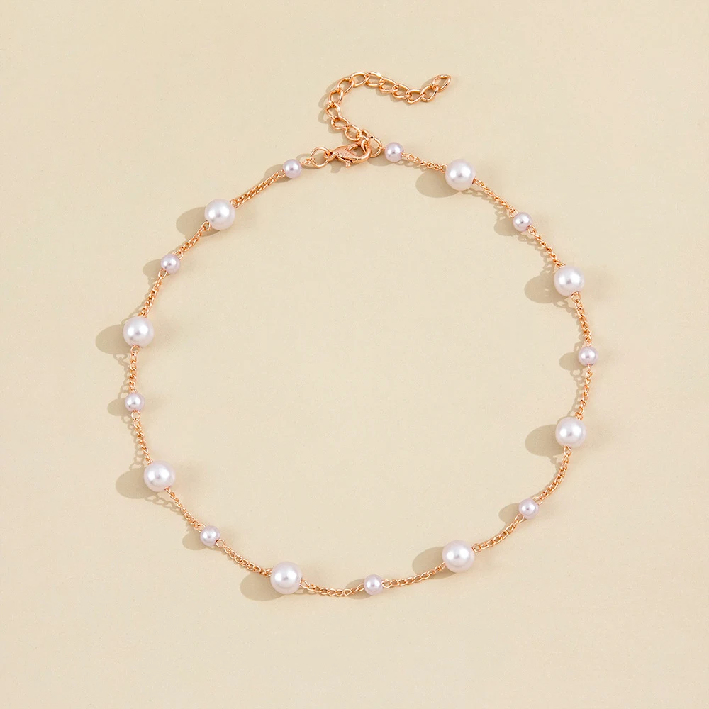 Title 3, Vintage parel clavicula ketting voor dames, een...