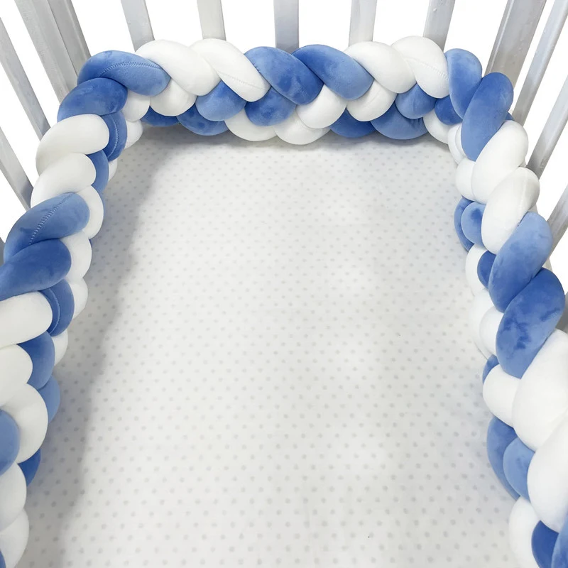 Woven Baby Bed Cover Bumper Strip Four-strand Secure & Comfortable Crib and Toddler Bed Protection for Your Precious Lit — photo 1