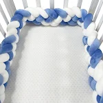Woven Baby Bed Cover Bumper Strip Four-strand Secure & Comfortable Crib and Toddler Bed Protection for Your Precious Lit — photo 1