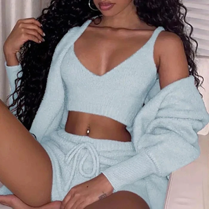 Title 8, Conjunto de pijama para mujer de 3 piezas, top ...