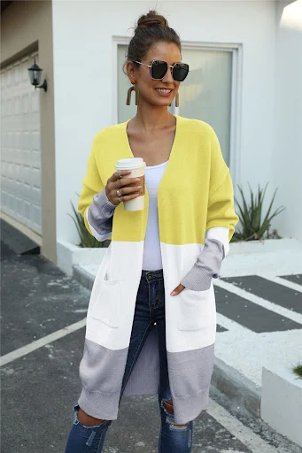 Title 2, Cardigan stitching coat sweater