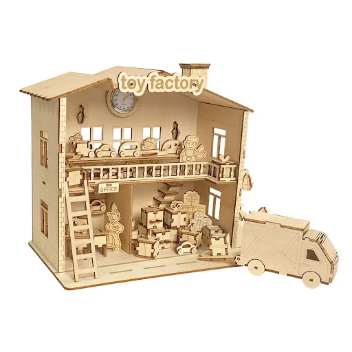 Title 2, DIY Toy Model Wooden Three Dimensional Puzzle. ...