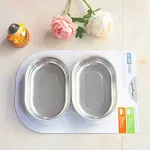 Stainless steel double bowl
