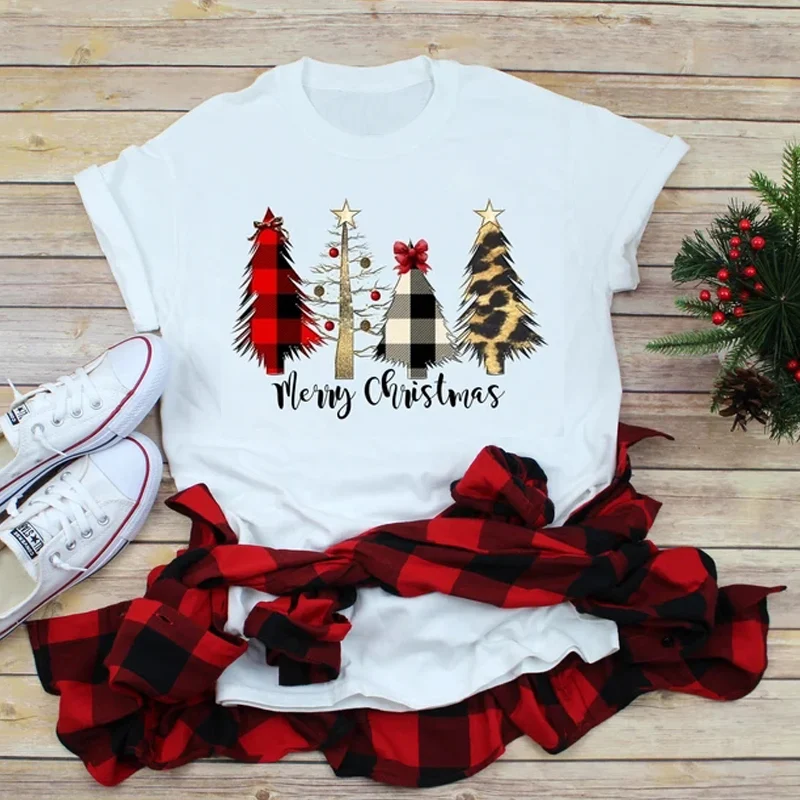 Camiseta Árvore de Natal de Comércio Exterior Masculina e Feminina Vermelha — foto 27