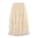 Embroidered Lace Mesh Skirt Cake A-Line Skirt, a stylish and elegant choice, perfect for creating a feminine look for an — photo 2