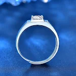 Anel de casal Euro-americano em prata 925, para celebrar o amor e a união, presente perfeito para casais. — foto 4