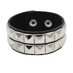 Pulseira de rebite para casal, pulseira de couro, design moderno e elegante. Presente ideal para celebrar o amor e a união. — foto 10