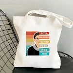 Bolsa de lona Judge Feminist Ginsburg para estudantes, perfeita para livros, laptop e materiais. Leve seu apoio com você. — foto 5