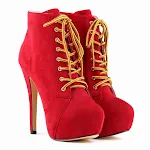 Botas Martin de salto superalto femininas, perfeitas para um visual moderno e estiloso. Conforto e elegância em cada passo. — foto 2