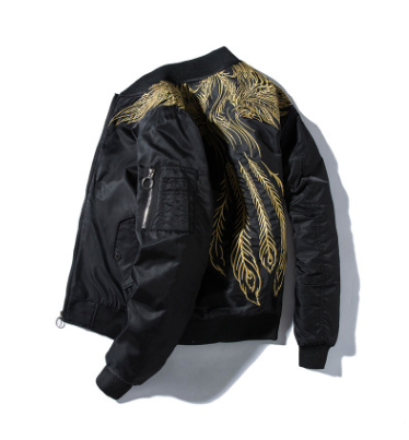 Tide Harajuku style Yokosuka air force flight jacket for men, high street embroidery, thick youth baseball uniform. — photo 3