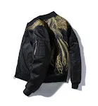 Tide Harajuku style Yokosuka air force flight jacket for men, high street embroidery, thick youth baseball uniform. — photo 3
