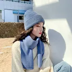 Haze blue hat scarf