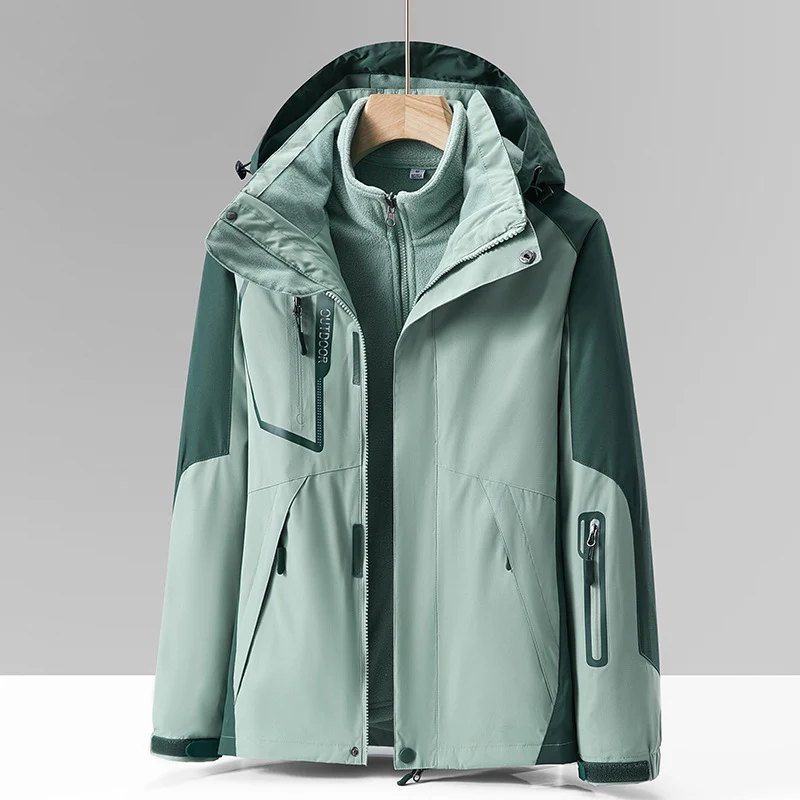 Three-in-one Outdoor Fleece Coat Thickened Mountaineering Clothing. Stay warm and comfortable during your outdoor advent — photo 4