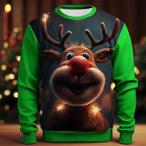 Title 11, Suéter Gola Redonda Fashion de Natal e Hallowee...