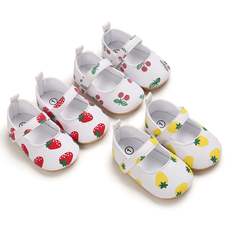 Sapatos para bebês e crianças pequenas com sola de borracha macia, sapatos de princesa para uso interno, confortáveis e seguros. — foto 6
