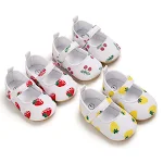Sapatos para bebês e crianças pequenas com sola de borracha macia, sapatos de princesa para uso interno, confortáveis e seguros. — foto 6