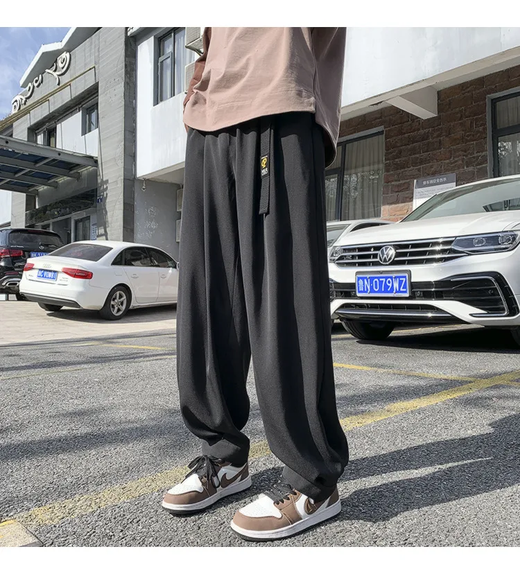 Title 14, Retro Herren Loose Hosen mit elastischem Gürtel...