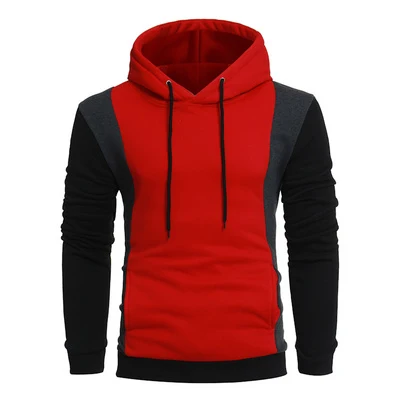 Title 5, Mens Loose Fit Color Block Hoodie Winter Sweat...