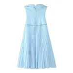 Sweet Girlish Tube Top Suspender Skirt Hollow Design Sexy Pleated Skirt — photo 7