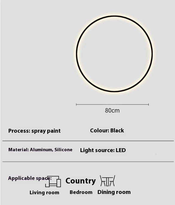 Luminária de parede redonda criativa e personalizada para quarto. Abajur moderno e simples para cabeceira. Iluminação aconchegante. — foto 4