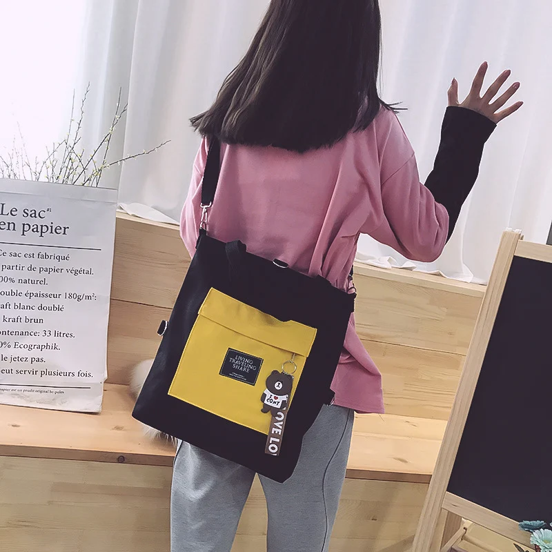 Women's canvas bag single shoulder bag all-match messenger tote bag. Stylish and practical for everyday use. Get yours t — photo 4
