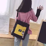 Women's canvas bag single shoulder bag all-match messenger tote bag. Stylish and practical for everyday use. Get yours t — photo 4