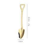 Golden pointed shovel spoon