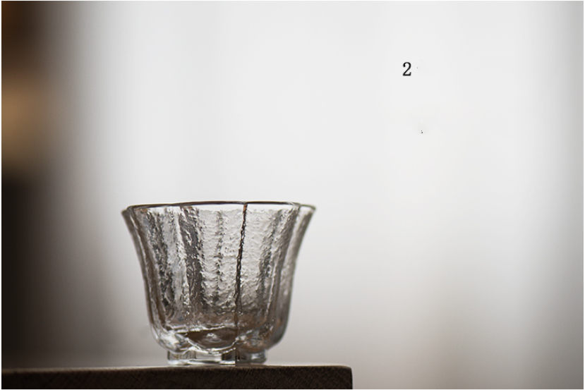 Hammer Simple Transparent Pattern Glass Tea Cup. Enjoy your tea with elegance and clarity. Perfect for daily use, easy t — photo 2