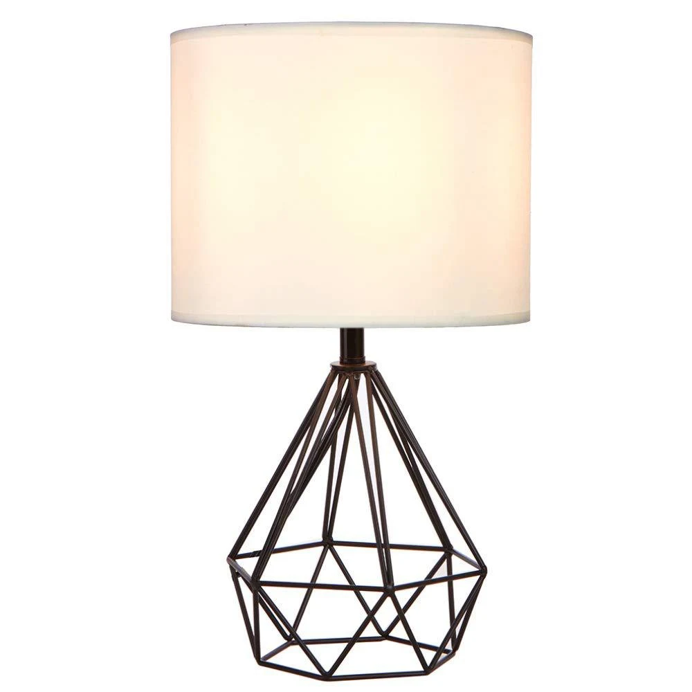 Abajur de mesa diamante para iluminar com elegância. Luz aconchegante, design moderno e ambiente sofisticado. Ideal para sala, quarto ou escritório. — foto 3