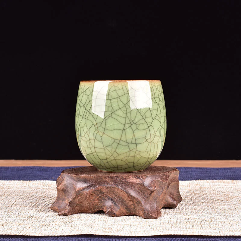 Xícara de Chá Celadon Cerâmica Conjunto de Chá Forno Ge. Aprecie o sabor autêntico do chá com este conjunto elegante e funcional. — foto 3