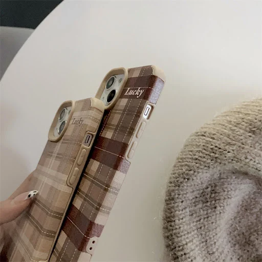 Title 8, iPhone 12 13 Pro Lambskin Plaid 14 Pro Max Phon...