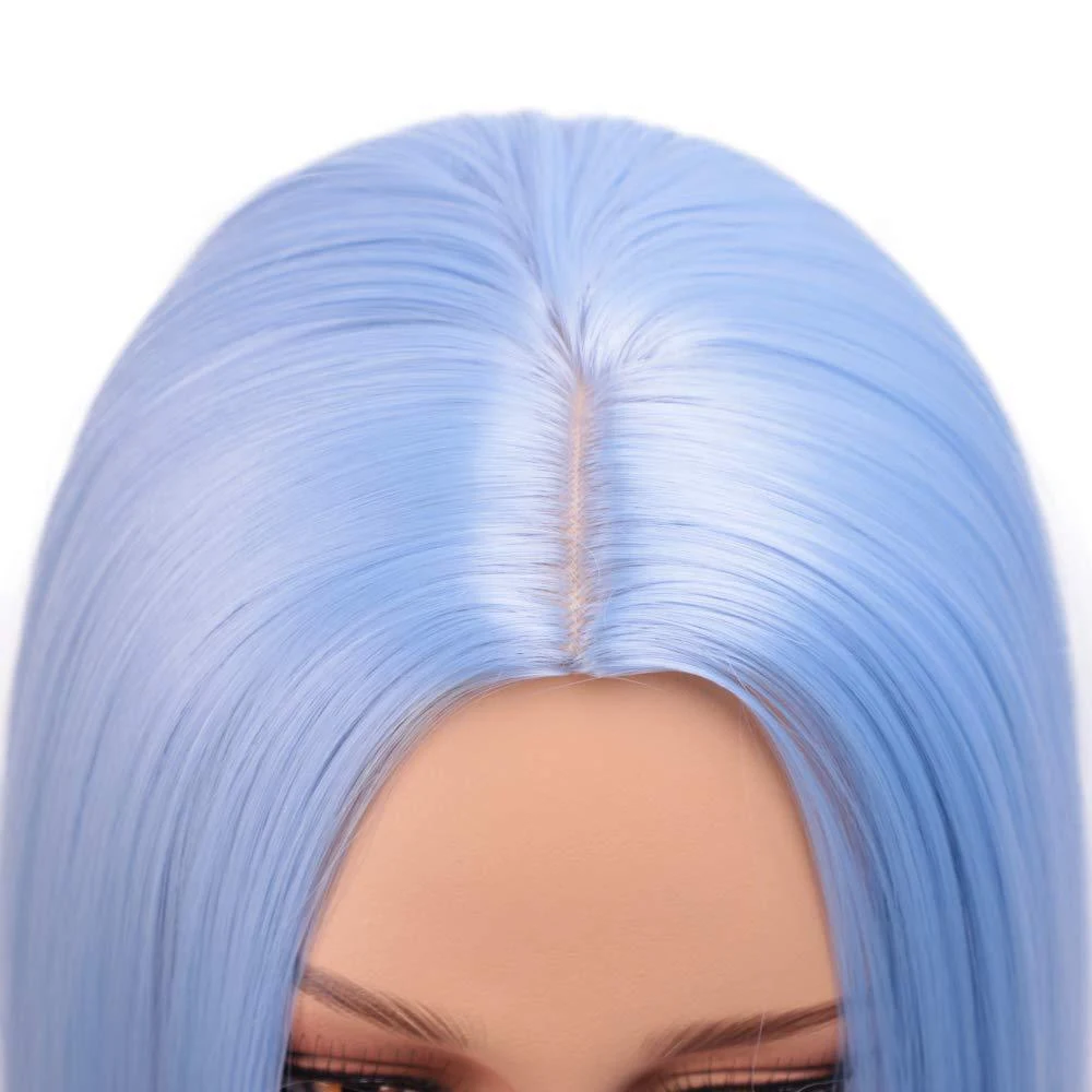 Title 23, Peruca feminina de cabelo curto liso com franja...