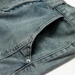 Calças Jeans Masculinas Soltas e Casuais Lavadas Conforto e Estilo Descontraído para o Dia a Dia. Perfeitas para um Visual Casual e Moderno com Caimento Solto. — foto 6